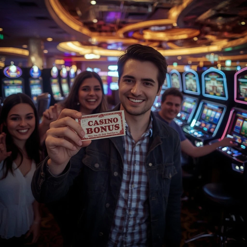 una persona con un bonus del casinò GAMERSBET CASINO
